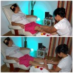 Thai massage des pieds avec aromathérapie et chromothérapie